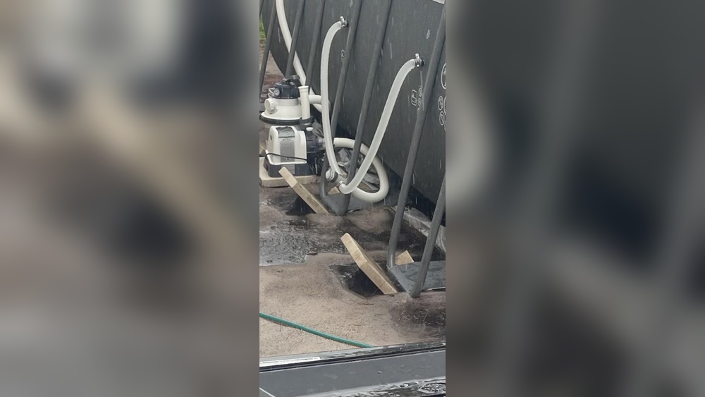 How To Put Pavers Under Pool Legs