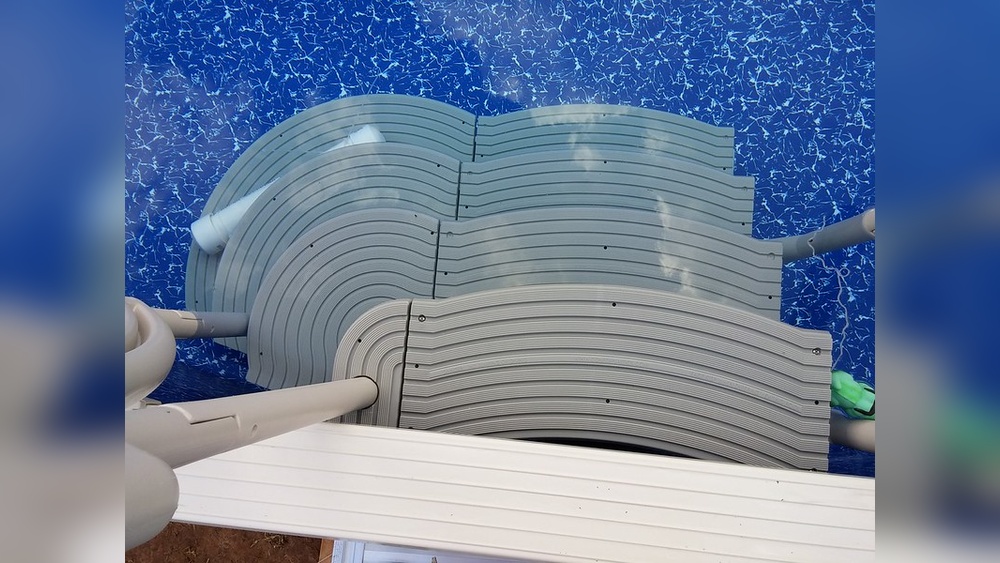 How To Weigh Down Confer Pool Steps