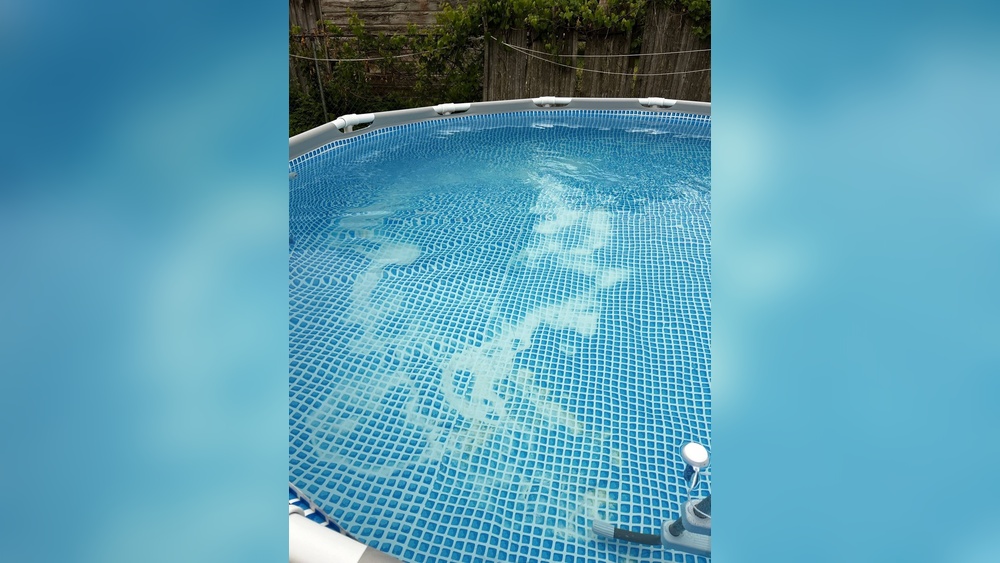 Pool Shock Settled On Bottom Of Pool