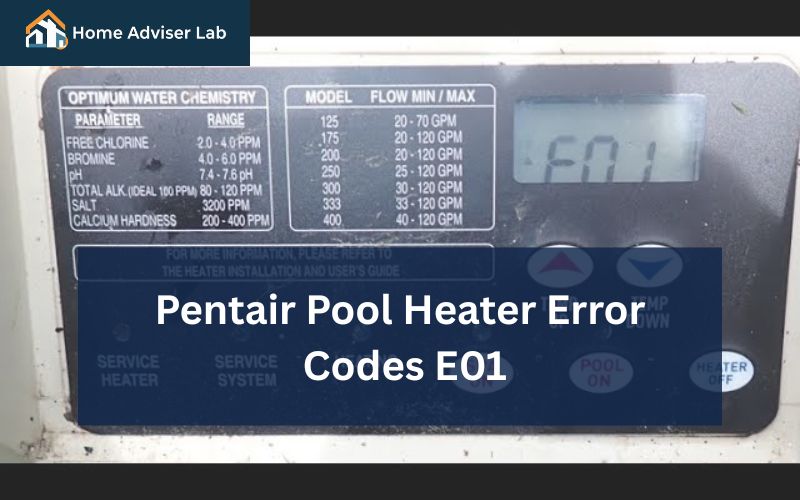 Pentair Pool Heater Error Codes E01-FI