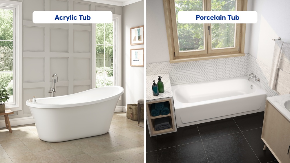 Acrylic Vs Porcelain Tub