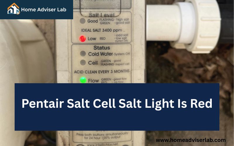 Pentair Salt Cell Salt Light Is Red-FI