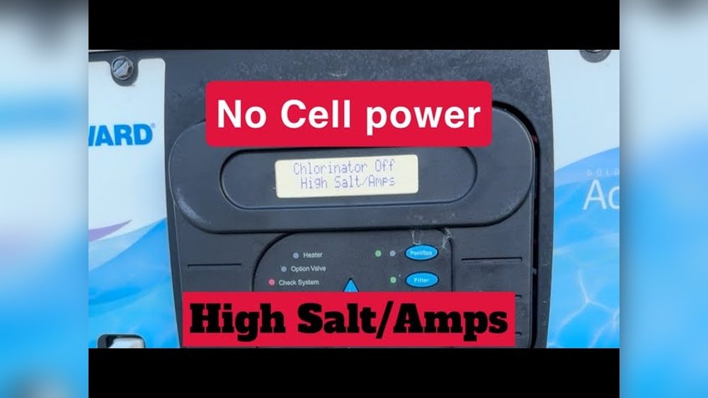 Chlorinator Off High Salt Amps