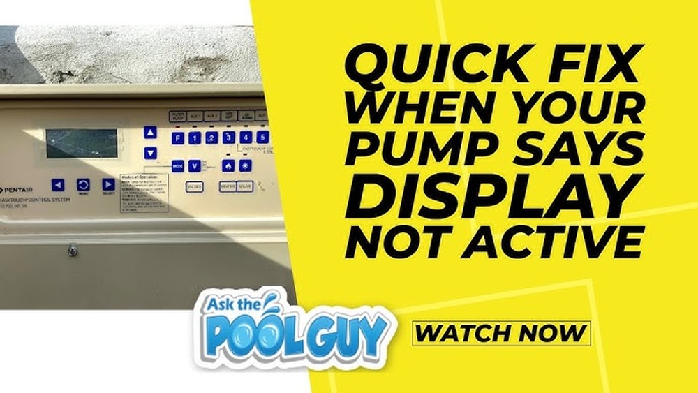 Pentair Intelliflo Display Not Active