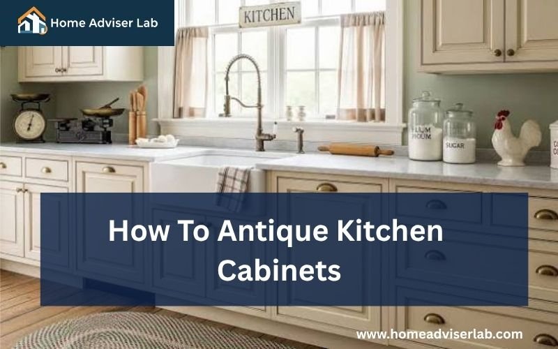 How To Antique Kitchen Cabinets-FI
