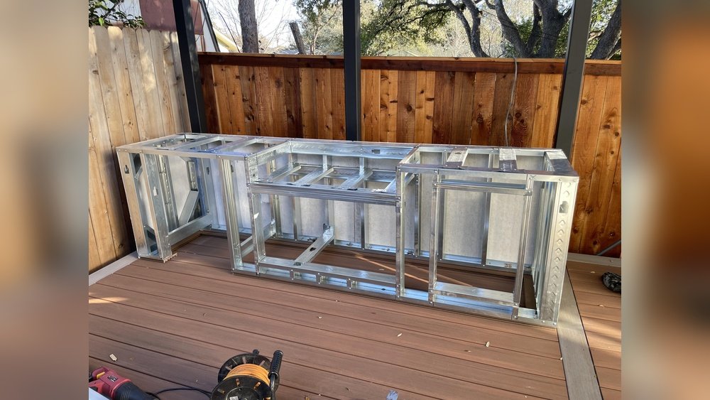 How To Build An Outdoor Kitchen With Metal Studs