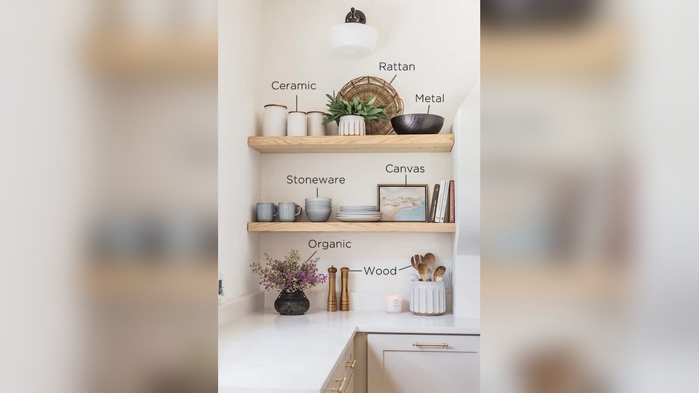 How To Decorate A Shelf In The Kitchen