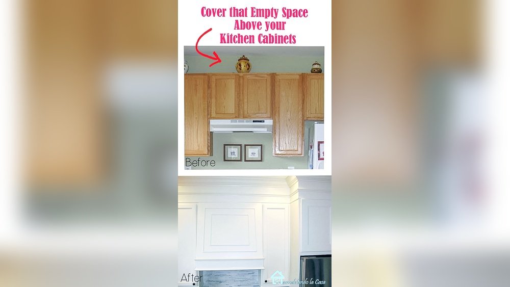 How To Fill Space Above Kitchen Cabinets