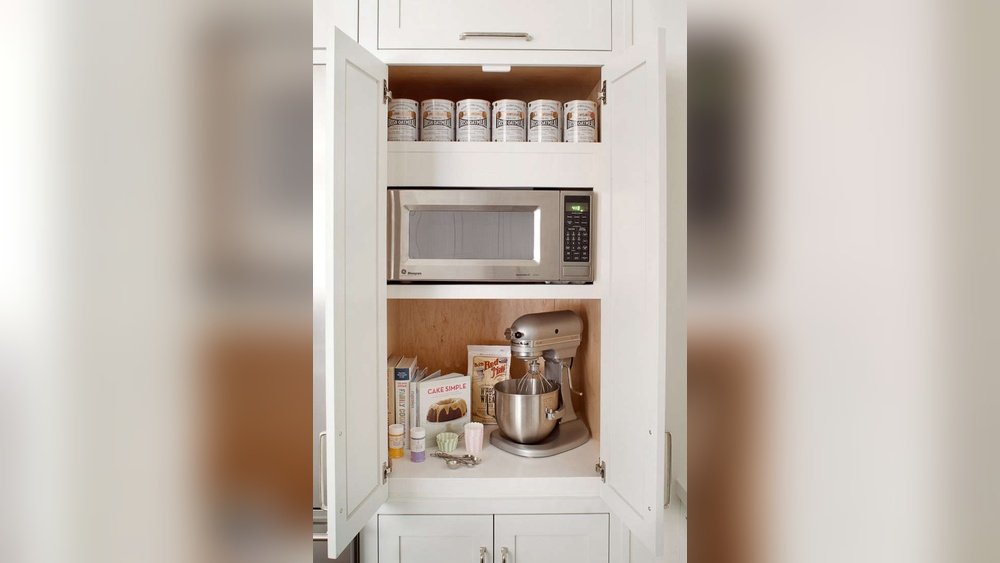 How To Hide Microwave In Kitchen