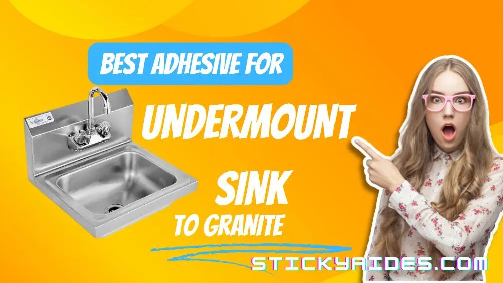 A professional installer applying adhesive to mount an undermount sink to granite countertops.