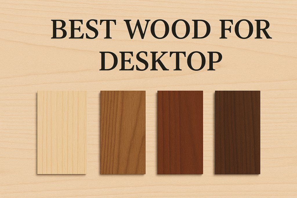 A craftsman carefully applies a clear protective finish to a natural walnut desktop.