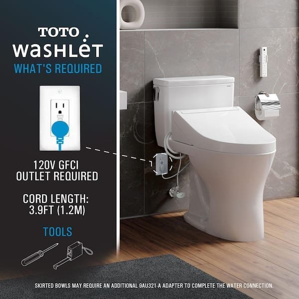 Cleaning the area around a bidet toilet seat power connection with a cloth.