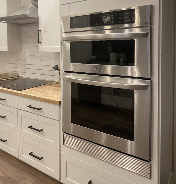 A professional wall oven installation that answers common questions about kitchen design.