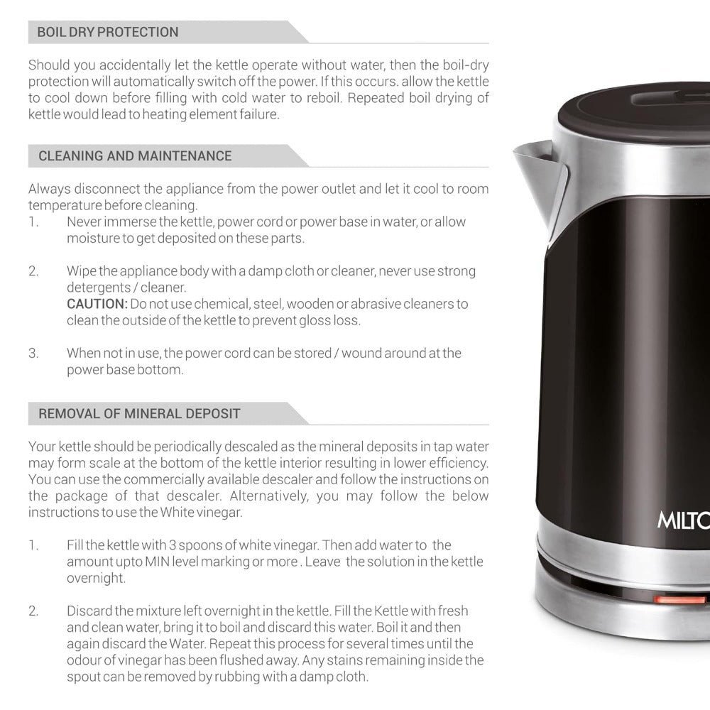 A clean kitchen corner featuring a modern electric kettle and brewing tools.
