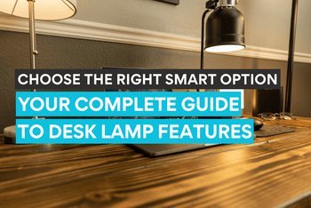 Three different types of desk lamps compared side by side on a clean desk.