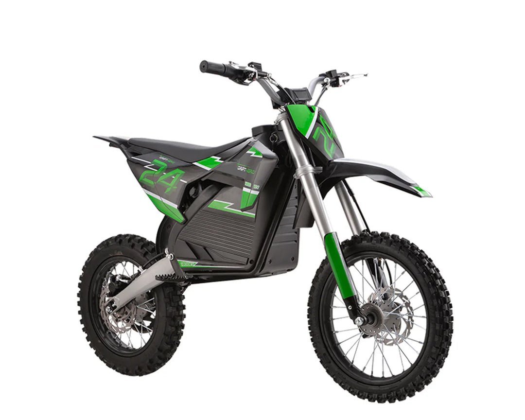 Rear wheel of a dirt bike losing traction on a clay track.