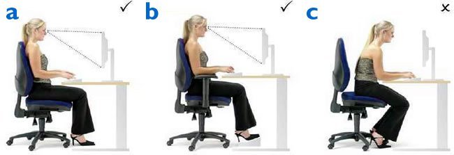 Checking for the proper two-inch gap between the chair cushion and back of knees.