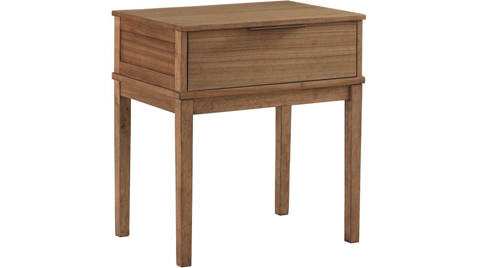 Essential tools and supplies for applying a protective layer to a wooden nightstand.