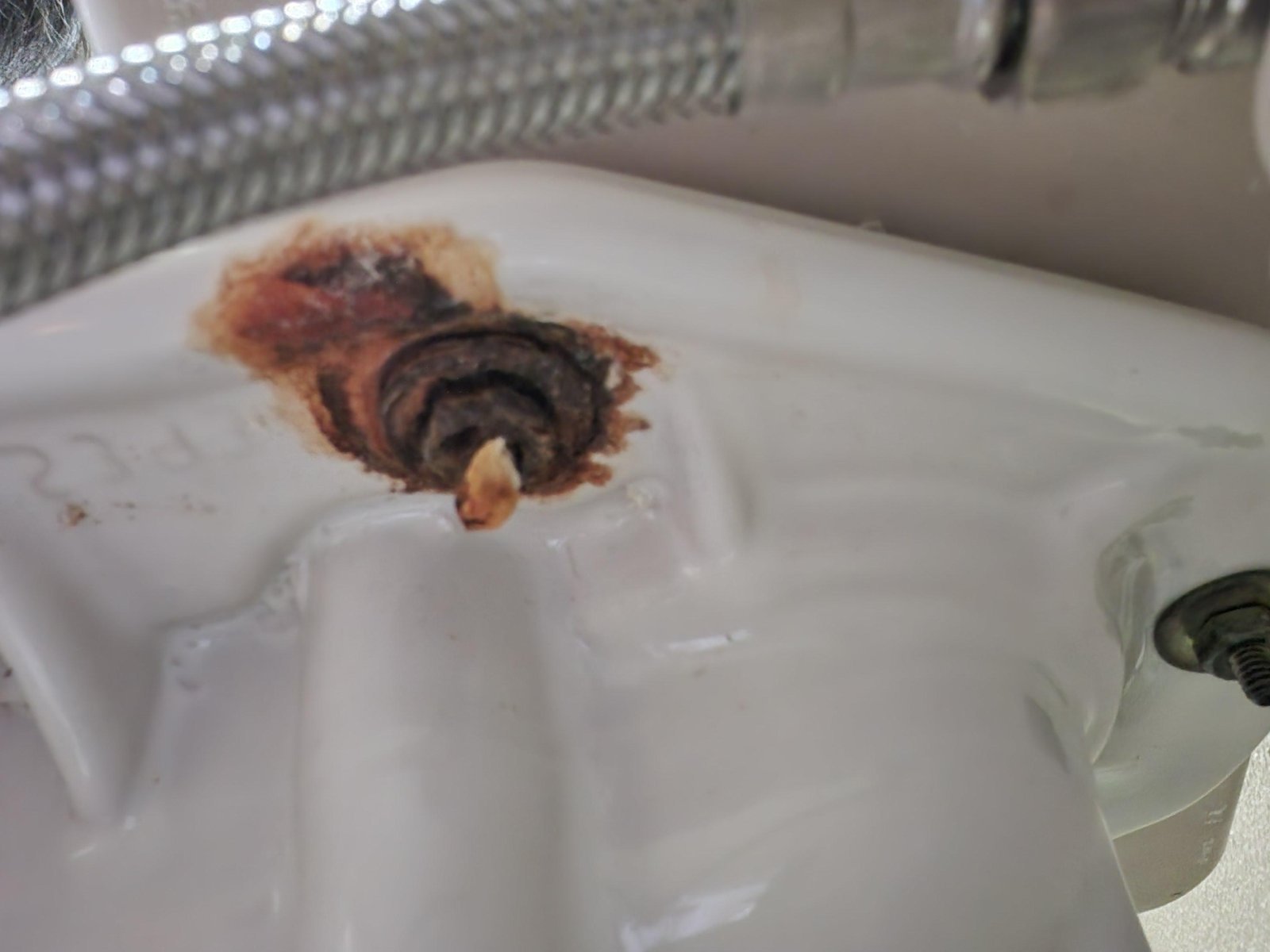 Standardized toilet mounting hardware and porcelain holes for proper fixture installation.