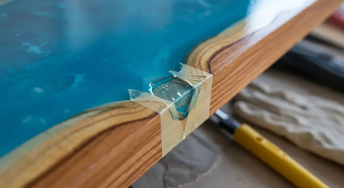 Using protective trivets and coasters to prevent damage to an epoxy table.