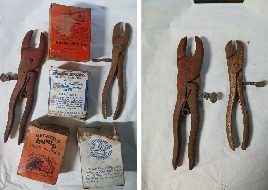Medium general-purpose pliers resting on a wooden workbench with scattered hardware.