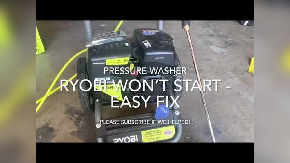 Ryobi Pressure Washer Wont Start