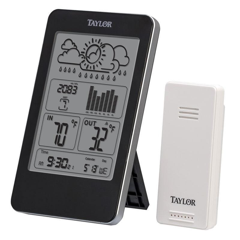 An accurate outdoor thermometer mounted in a shaded location to ensure precise readings.