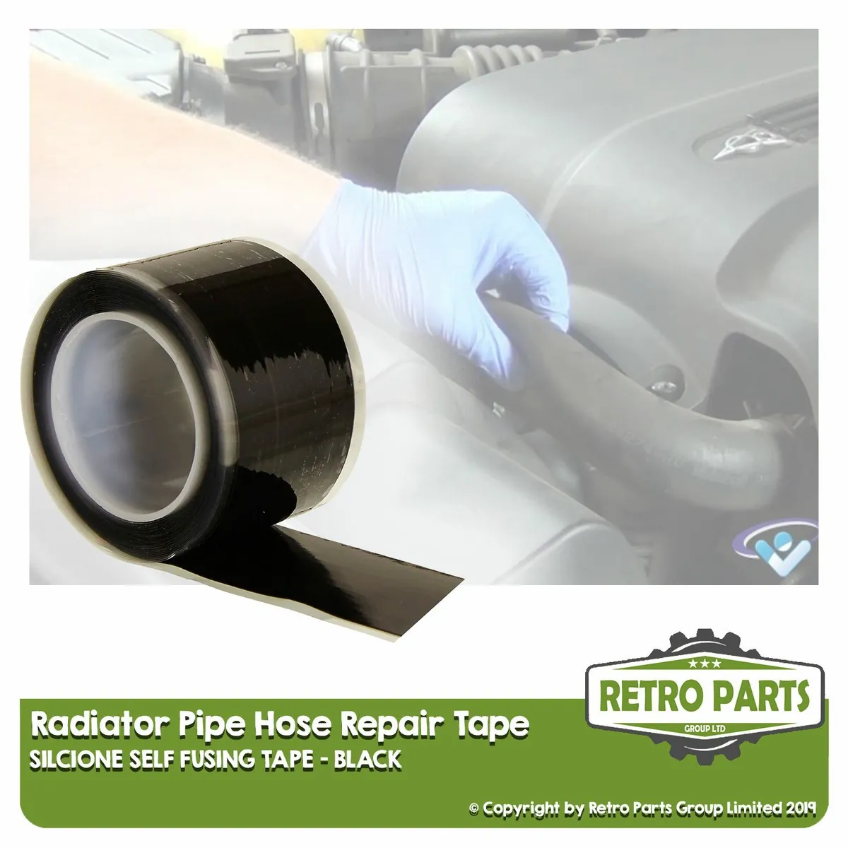 Close-up of fused silicone tape forming a solid seal around a plumbing pipe.