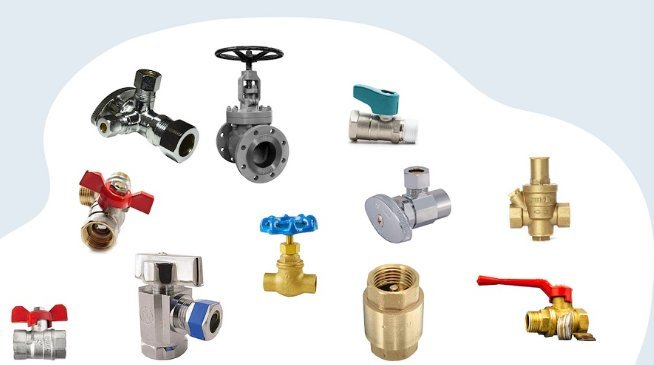 Close up of a professional brass ball valve for residential plumbing systems.