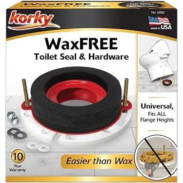 A close-up of a toilet base showing a loose bolt that causes wax ring failure.