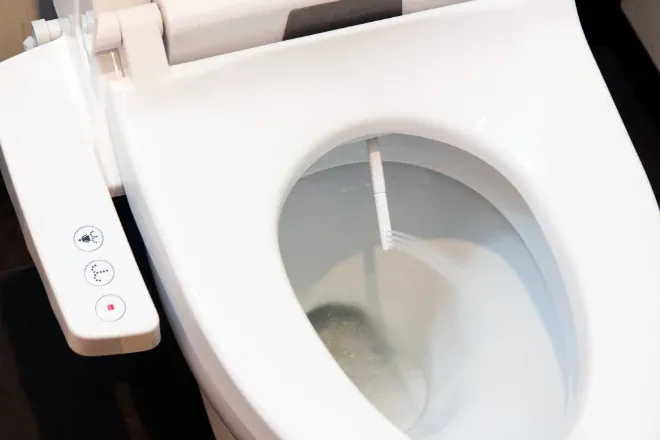 Comparing the physical design differences between a bidet attachment and bidet seat.