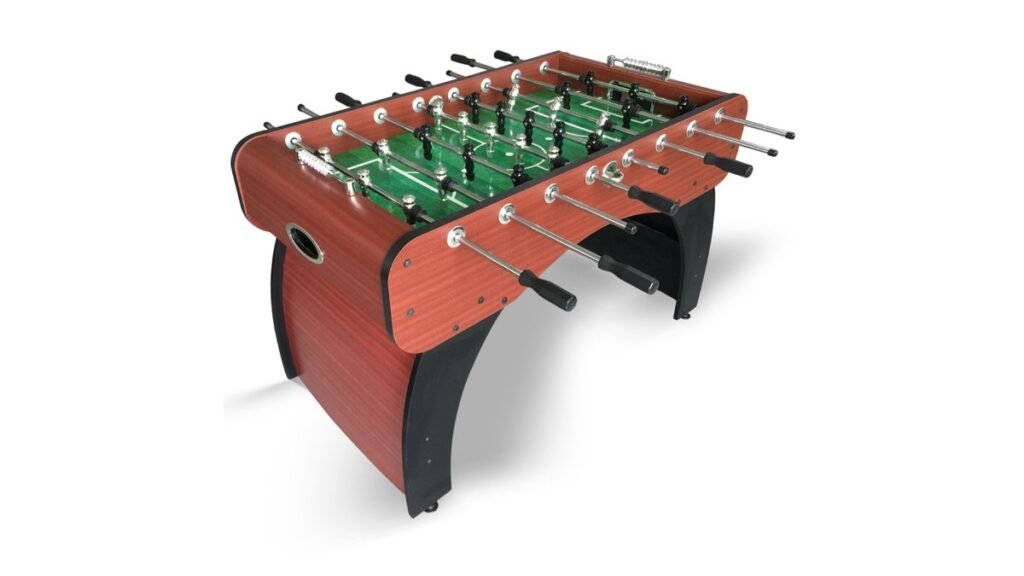 A crisp Hathaway foosball table sits in a bright modern living room.