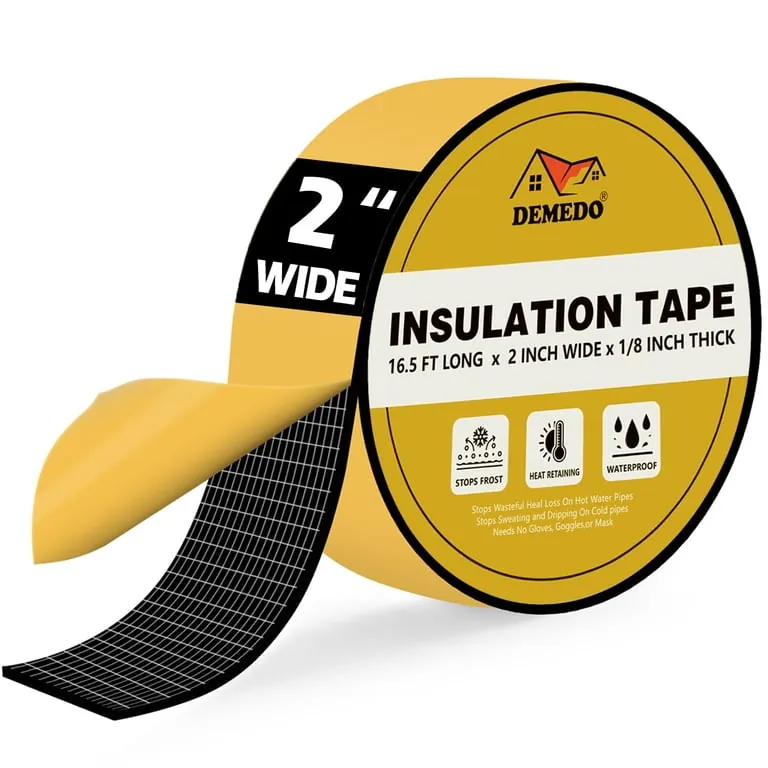 Electric heat tape wrapped carefully around a metal pipe to provide consistent warmth.