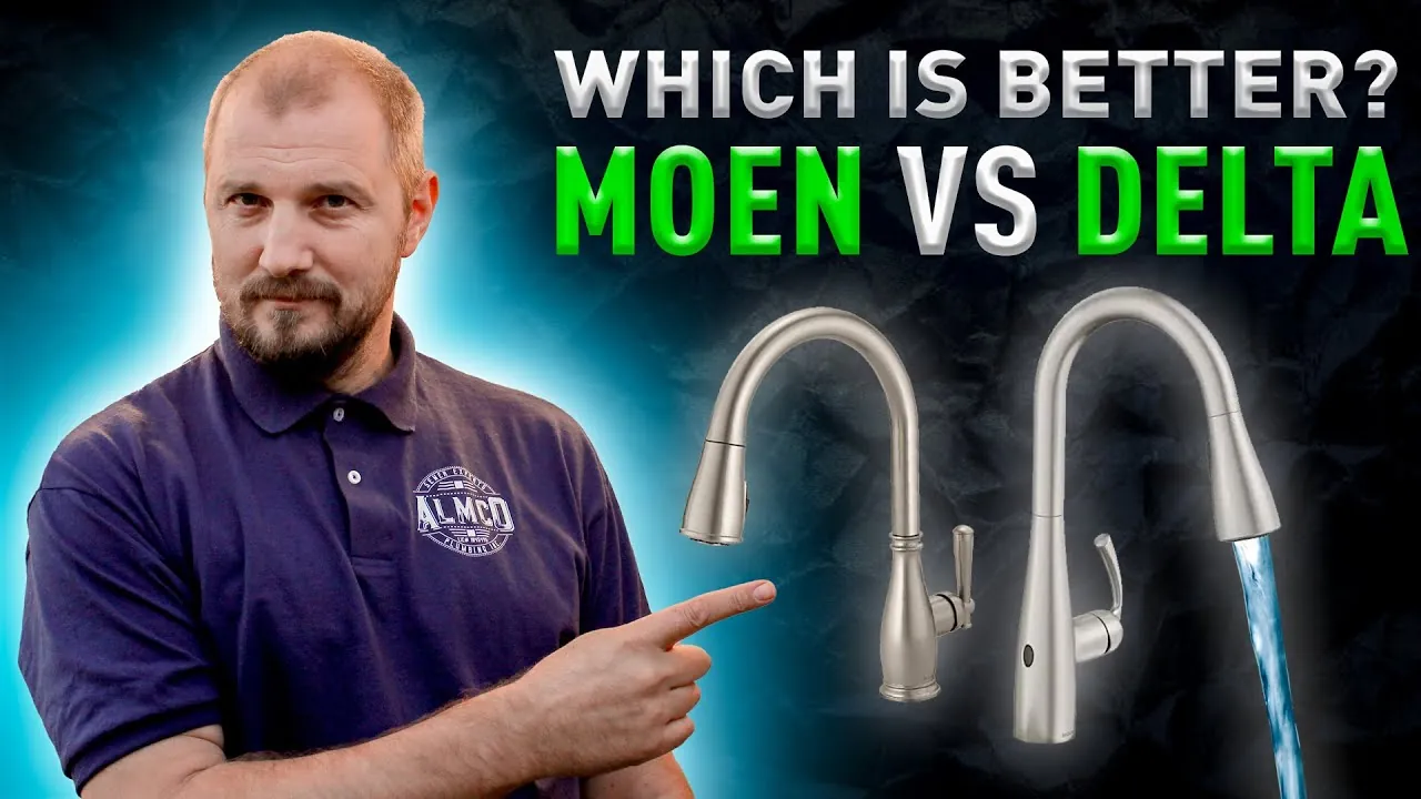 Hands using a tool to remove a faucet handle during a Moen repair.