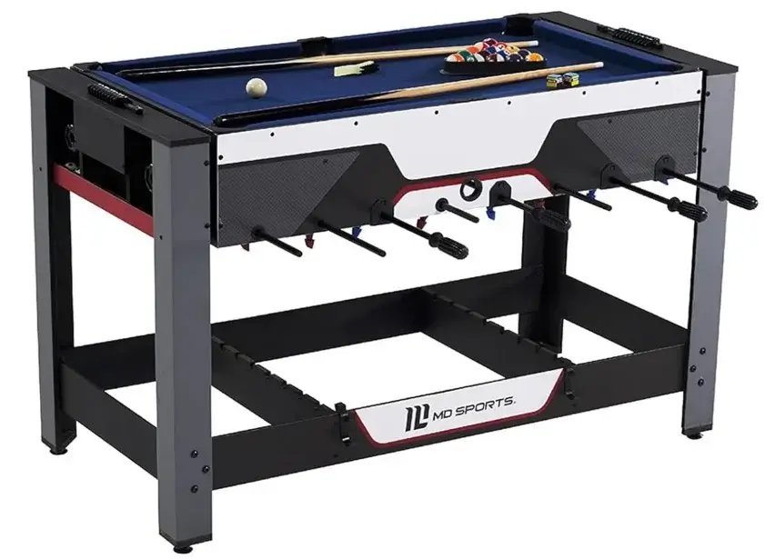 Harrows foosball table in a bright modern living room