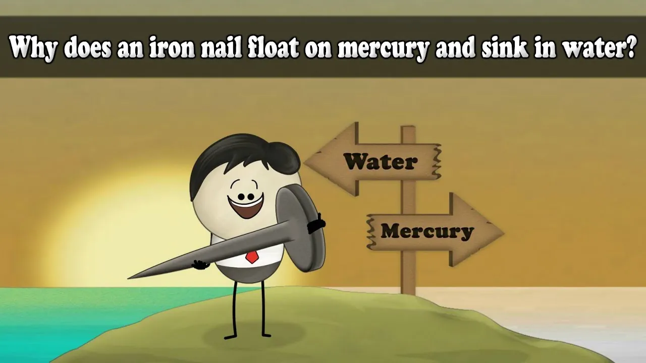A hollow iron vessel floating steadily on the calm surface of a lake.
