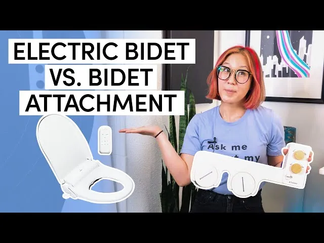 Installing a new electronic bidet seat onto a clean porcelain toilet bowl.