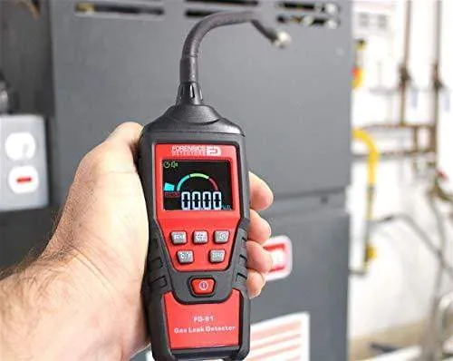 The internal electronic sensor components of a natural gas leak detection device.