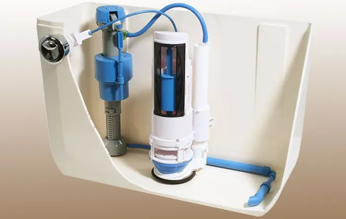 Measuring the height of a toilet flush valve to ensure correct compatibility.