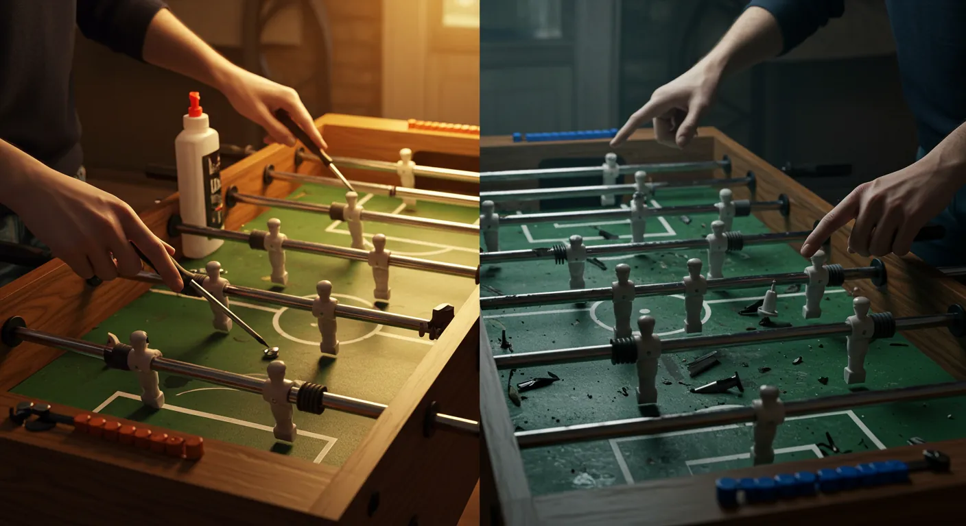 Microfiber cloth and lubricant for foosball table maintenance