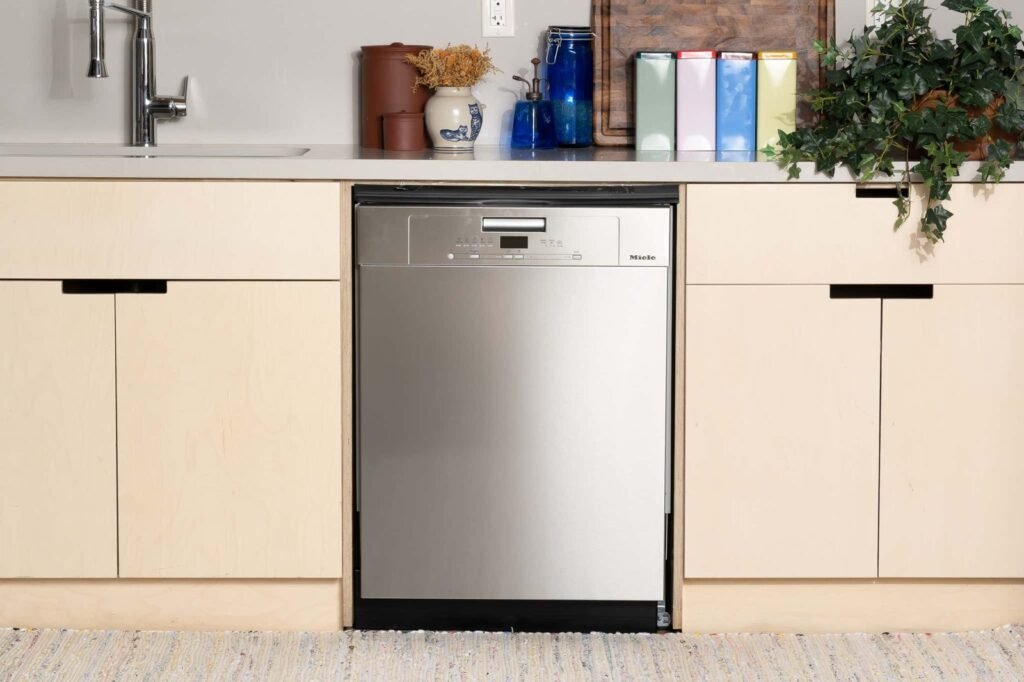 Modern dishwasher in a contemporary kitchen with natural light