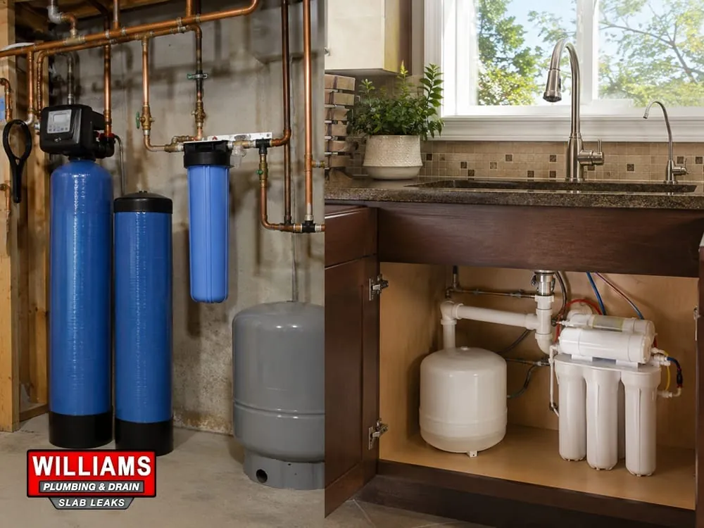 Modern home hallway showing the distance between plumbing fixtures and the utility room.