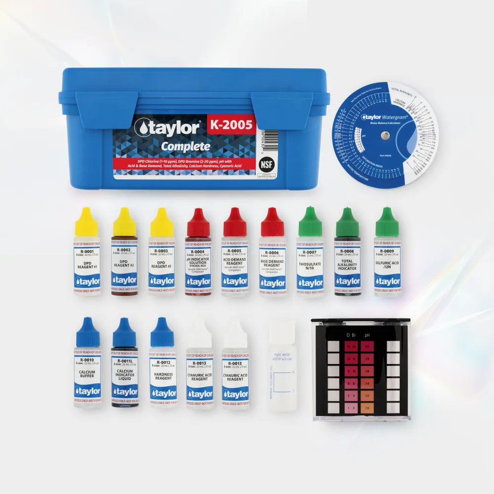 Open Taylor K-2006 case stored on a cool, dark shelf with organized reagents inside.