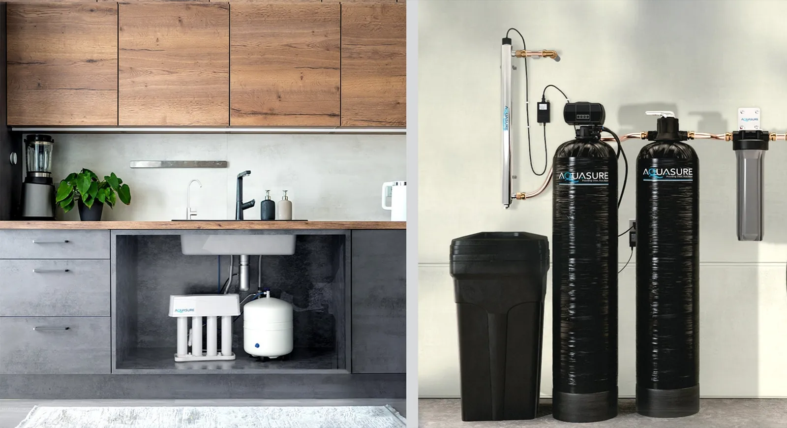 A person testing home water quality to decide between water filter system types.