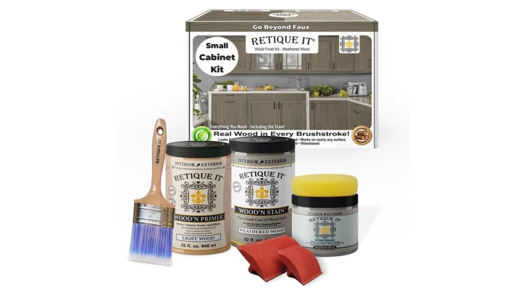 A professional applies a durable top coat to a freshly stained wooden surface.