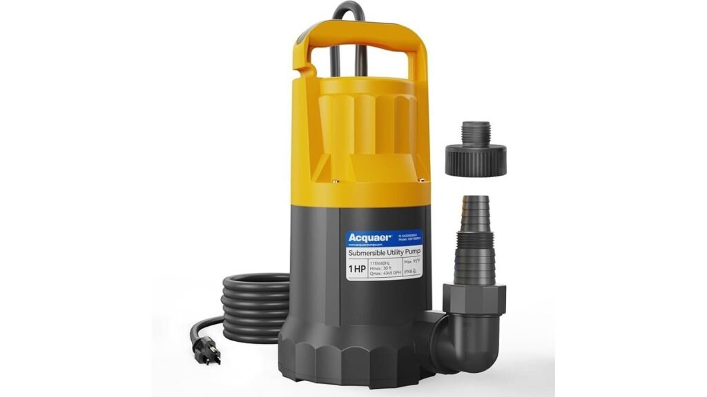 A professional comparison between a stationary sump pump and a portable utility pump.