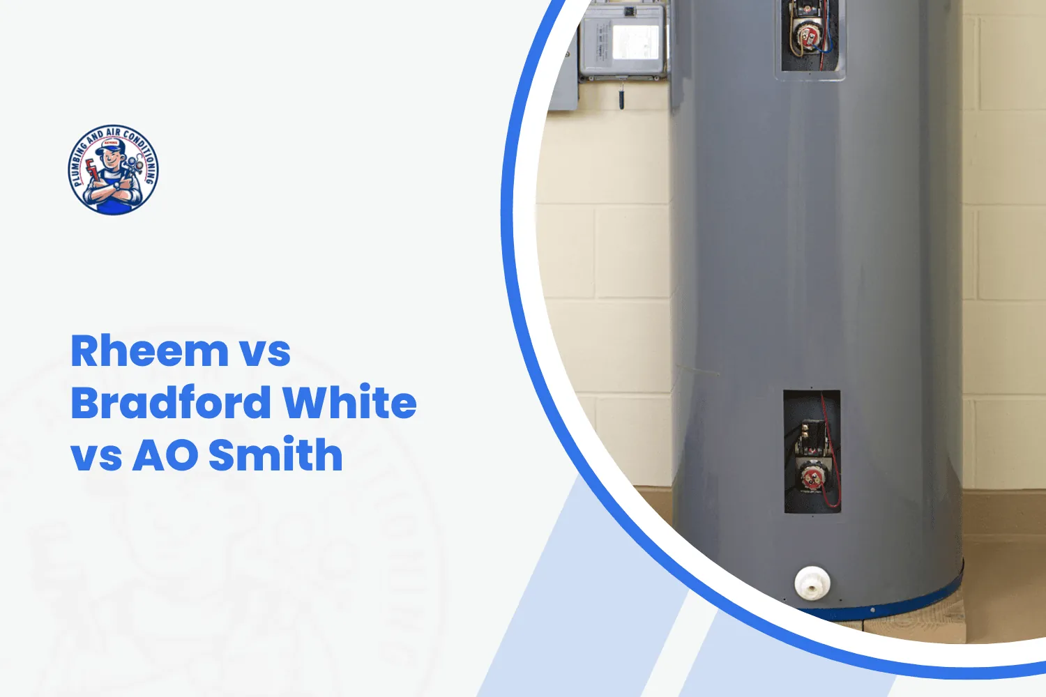 The robust construction and high-quality fittings of an AO Smith water heater tank.