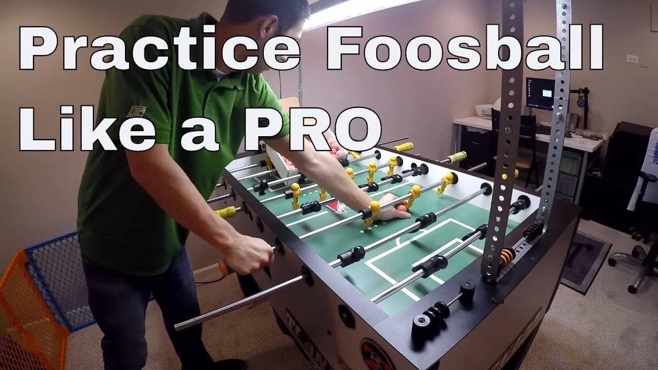 Soft foam balls and rubber balls on a foosball table surface