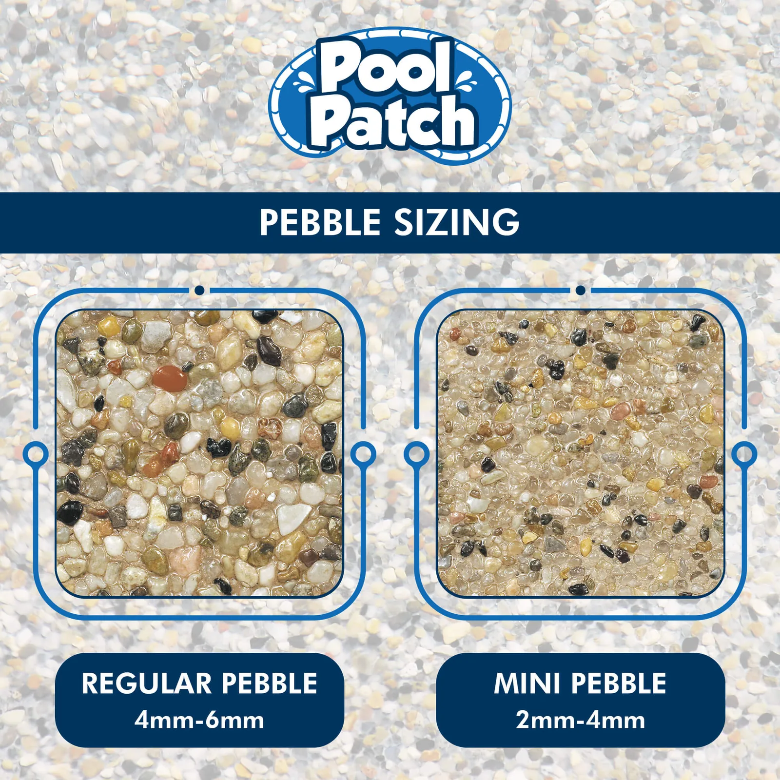 Submerged view of durable mini pebble pool finish resisting impact damage underwater