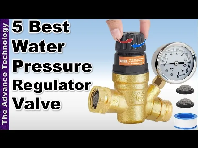 A technician installs a water pressure regulator onto the main supply line.